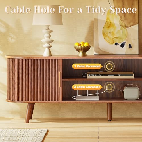 63 Inch Fluted TV Stand for TVs up to 55, 65 Inch, view 7