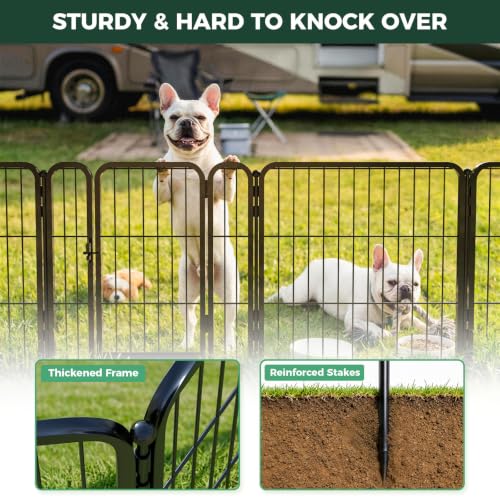 Rollick Dog Playpen, Indoor, Yard & RV Camping, 24" H, 8 Panels, view 7