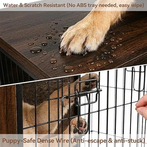 Dog Crate Furniture with Reversible Side Door, view 6