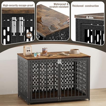 Indestructible 48 Inch Dog Crate Chew Proof Indoor Kennel, 4 Strong Locks, view 4