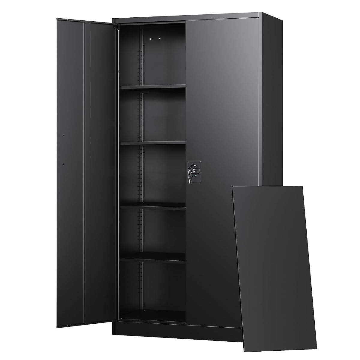 Metal Garage Storage Cabinets with Lock Door and Adjustable Shelves