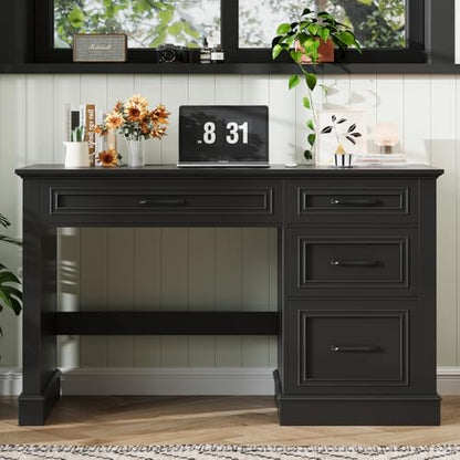 Farmhouse 47" Executive Desk with File Drawer, Computer Desk with 4 Drawers, view 8