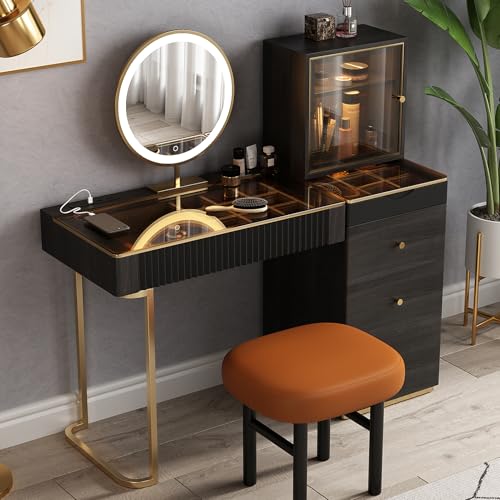 Premium Makeup Vanity Table, Storage Dressing Table, Vanity Desk, view 2