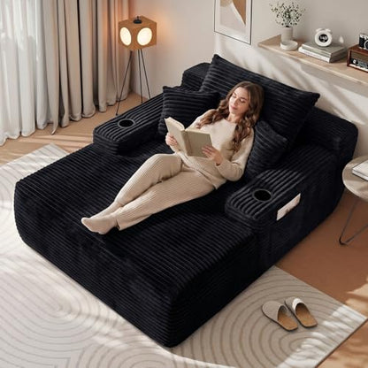 65" Oversized Boneless Chaise Lounge Chair Indoor, view 2