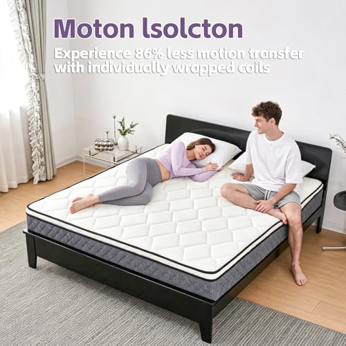 Full Size Mattress, 12 Inch Cooling Hybrid Full Mattress in a Box, view 4