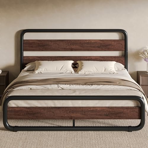Heavy Duty Oval Bed Frame in Mahogany Wood, view 7