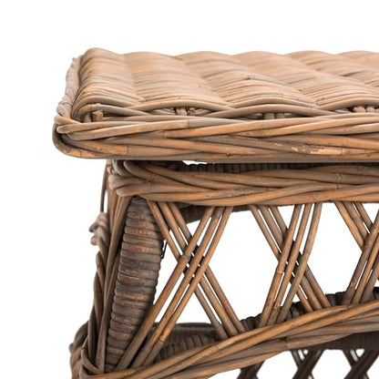 SAFAVIEH Home Collection Sora Natural Wicker Accent Table