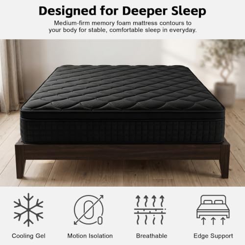 14 Inch Full Size Mattress, Hybrid Memory Foam Mattress, view 7