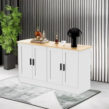 53" White Buffet Cabinet with Storage, view 6