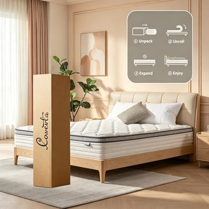 12 Inch Queen Mattress in a Box, Medium Firm Hybrid with Pocket Springs, view 8