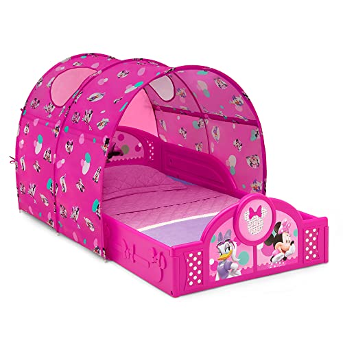 Disney Minnie Mouse Plastic Sleep and Play Toddler Bed with Tent, Pink, view 2