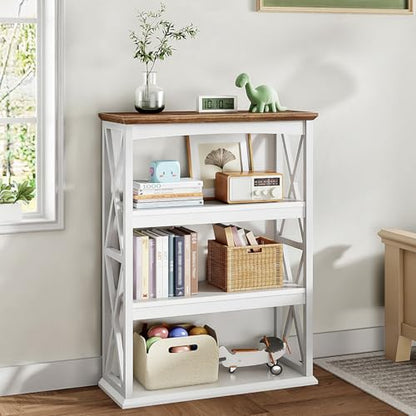 4-Tier Bookshelf, 42.9" Small Bookcase, Floor Standing Organizer Shelf, view 3