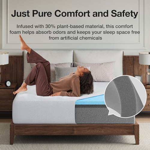 King Size Mattress in a Box, 14 Inch King Gel Memory Foam Mattress, view 6