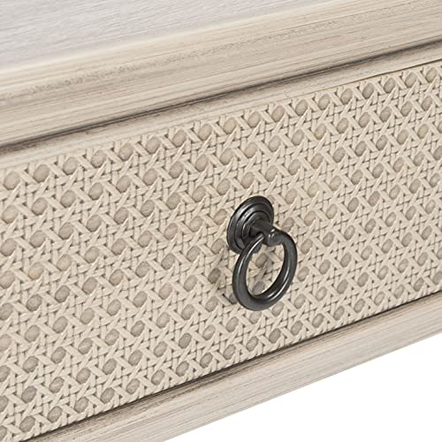 Safavieh Home Collection Haines Greige 2-Drawer Bottom Shelf Console Table