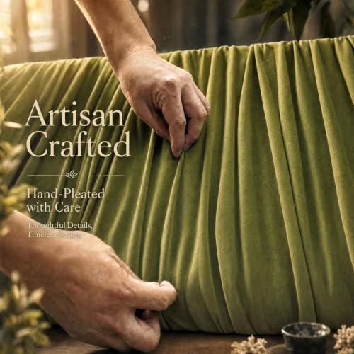 Queen Size Artisanal Pleated Velvet Bed Frame with Adjustable Headboard, view 8