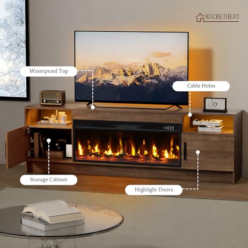 Fireplace TV Stand for 65-80 inch TV, view 3