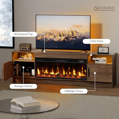Fireplace TV Stand for 65-80 inch TV, view 3