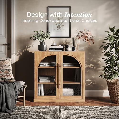 Modular Sideboard with Arched Glass Door, view 4