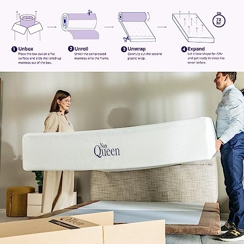 8 Inch Full Size Mattress, Bamboo Charcoal Memory Foam Mattress, Bed in a Box, view 5