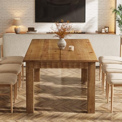 63-Inch Solid Wood Dining Table for 6, view 6