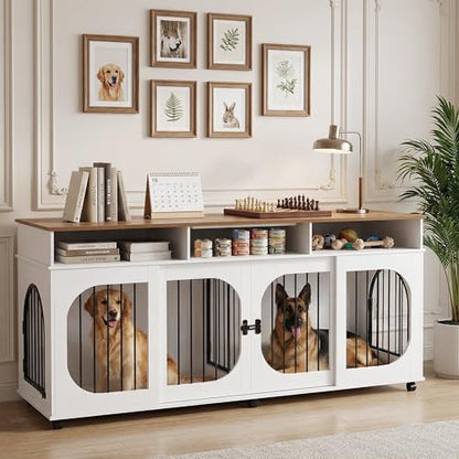 71" Double Dog Crate Furniture, view 2