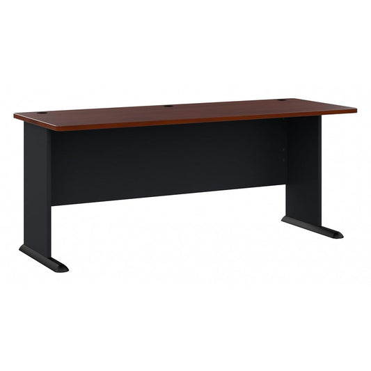 Bush Business Furniture Series A 72W Desk in Hansen Cherry and Galaxy, Large Workstation for Home or Professional Workspace, Desktop Solution for Office Use