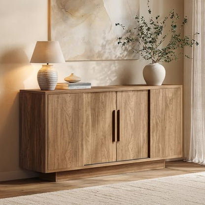 63'' Sideboard Buffet Cabinet with 4 Sliding Doors, view 2