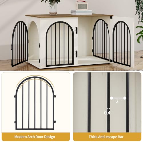 39.4'' Dog Crate Furniture,Dog Kennel Indoor for Medium/Large Dogs, view 4