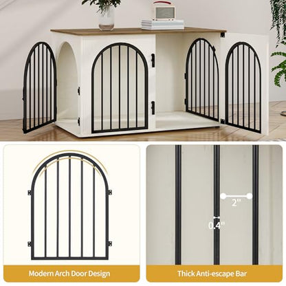 39.4'' Dog Crate Furniture,Dog Kennel Indoor for Medium/Large Dogs, view 4