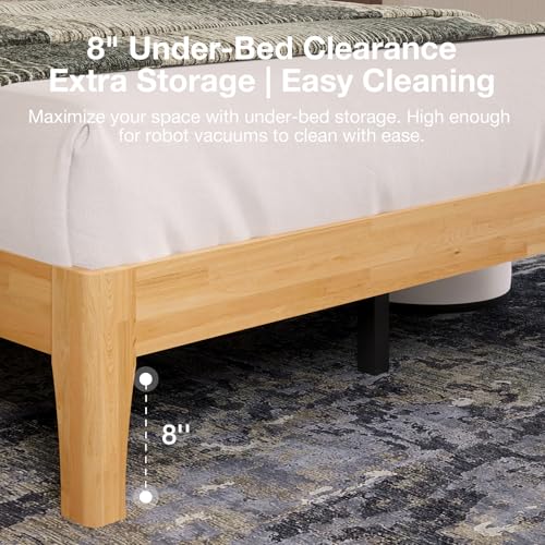 Queen Bed Frame with 3-Level Adjustable Storage Headboard, view 6
