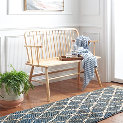 SAFAVIEH Home Collection – Lucilia Spindle Bench, Natural Solid Wood Entryway or Dining Bench, Windsor Style Seating (BCH8501A)