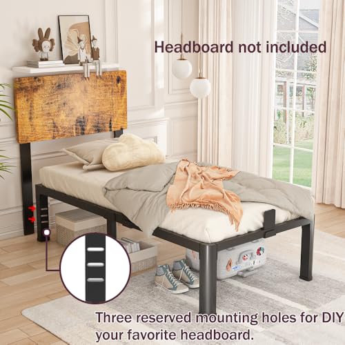 10 Inch Low Twin Bed Frame with Round Corner Legs, view 7