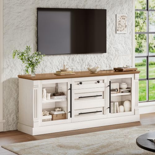 Farmhouse TV Stands for 65 Inch TV with Storage for Living Room, view 4
