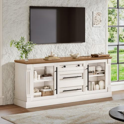 Farmhouse TV Stands for 65 Inch TV with Storage for Living Room, view 4