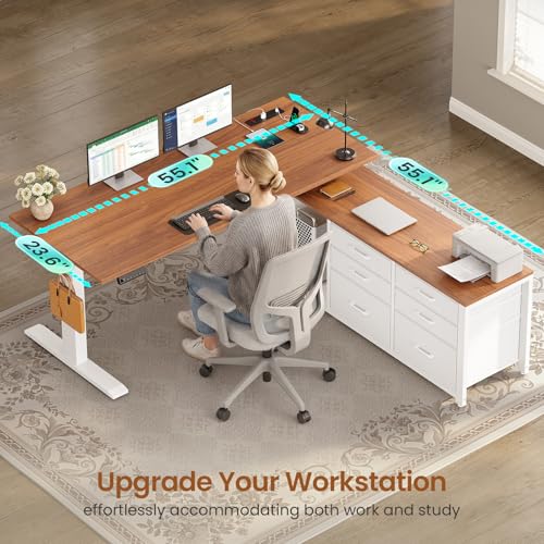 L Shaped Electric Standing Desk, view 7