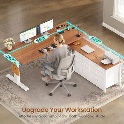 L Shaped Electric Standing Desk, view 7