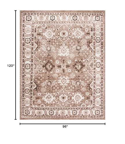 SAFAVIEH Area Rug 8x10 - Vintage Hamadan Collection - Large - Taupe, Traditional Persian Design, Non-Shedding & Easy to Clean, Ideal for Living Room, Bedroom, Dining Space (VTH214T)