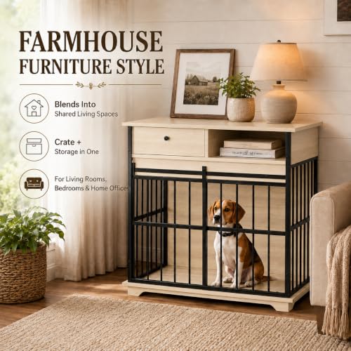 Dog Crate Furniture, Wooden Dog Kennel Furniture, view 7