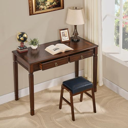 Computer Writing Desk with 2 Storage Drawers, view 4