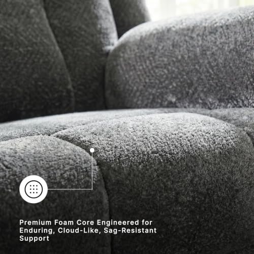 Signature Design by Ashley Frohn Contemporary Manual Reclining Sofa, Gray