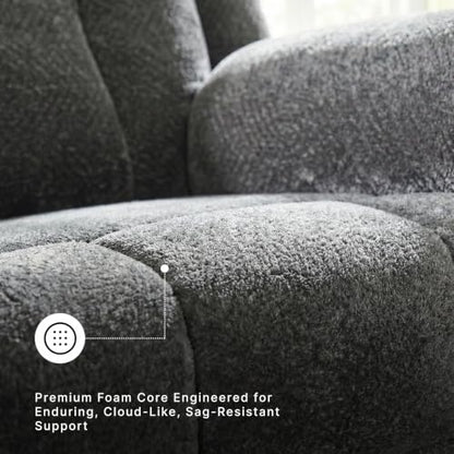 Signature Design by Ashley Frohn Contemporary Manual Reclining Sofa, Gray