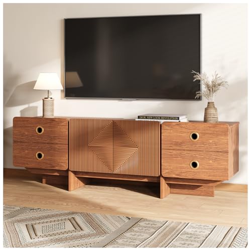 66" Fluted TV Stands for Living Room, view 2