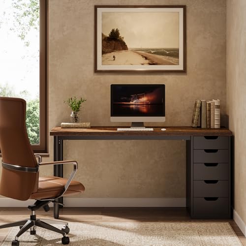 47 Inch Computer Desk with 5 Drawers, view 7
