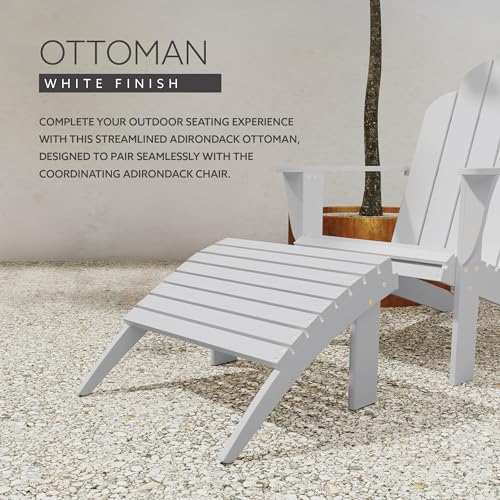 Adirondack, White Ottoman