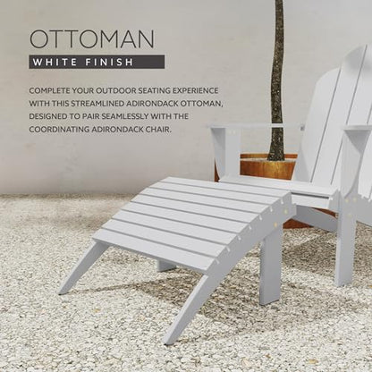 Adirondack, White Ottoman