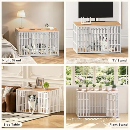 46 Inch Heavy Duty Dog Crate Furniture for Large Dogs, view 5