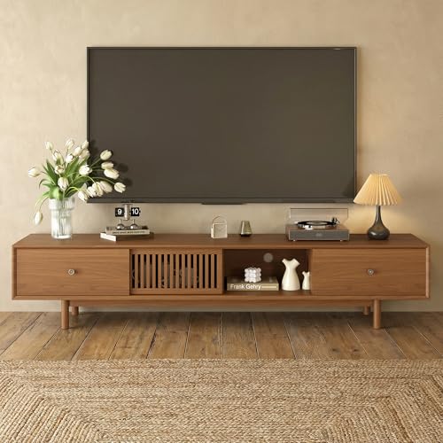 78.7" Mid-Century Modern TV Stand Fully Assembled Media Console, view 7