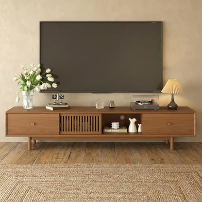 78.7" Mid-Century Modern TV Stand Fully Assembled Media Console, view 7