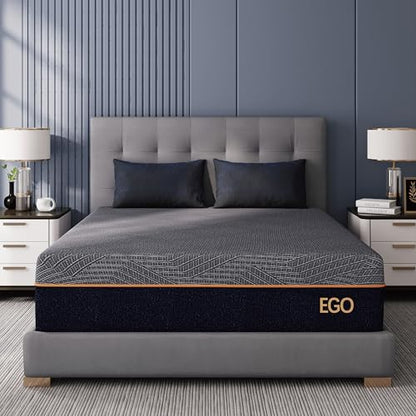 EGOHOME King 12 inch Memory Foam Mattress for Back Pain Relief Medium Firm, view 2