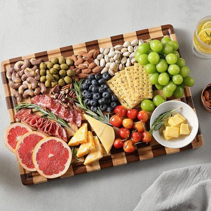 Acacia Wood Cutting Board for Kitchen – Chopping Board with Grooves & Handles, view 3